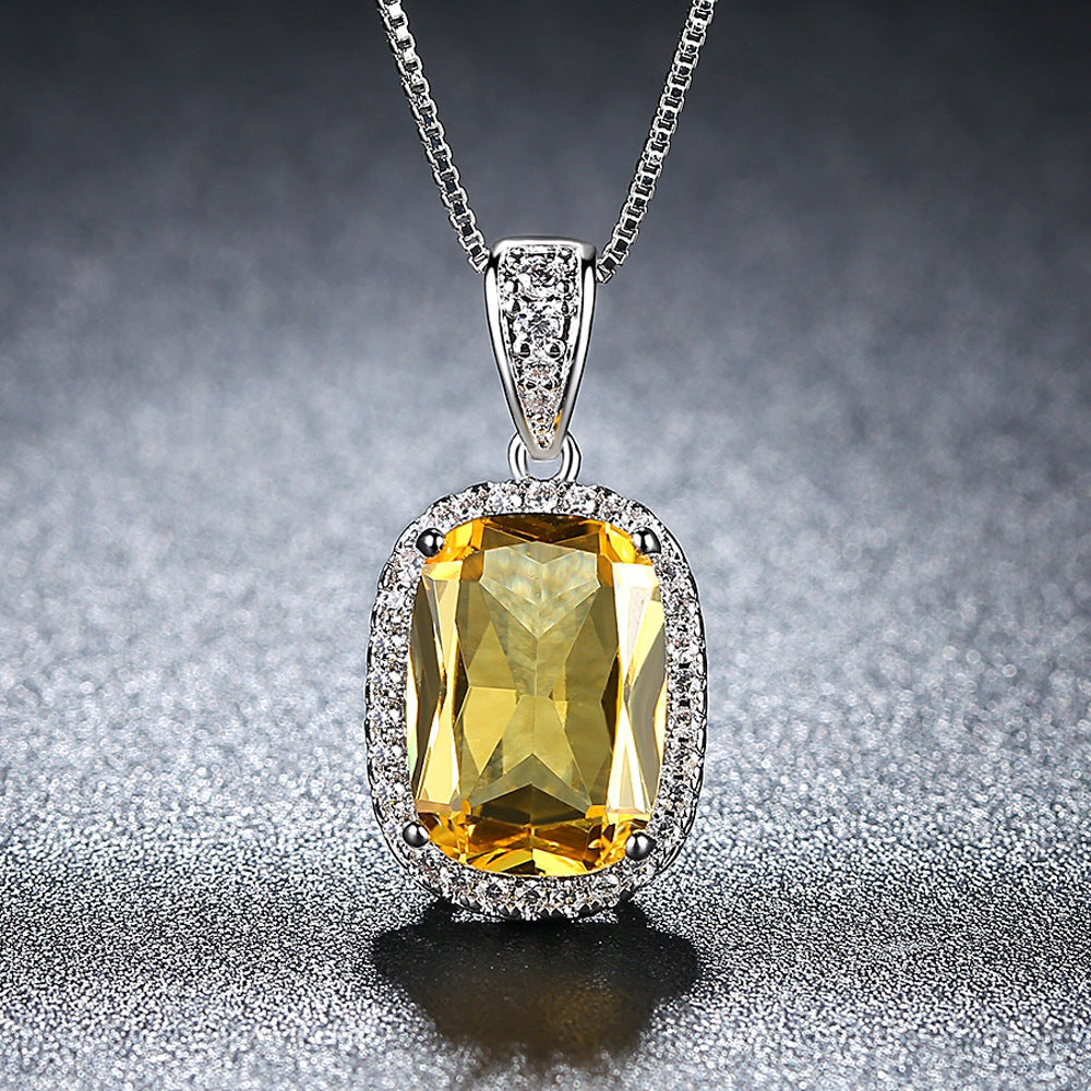 Zircon pendant ladies clavicle chain necklace