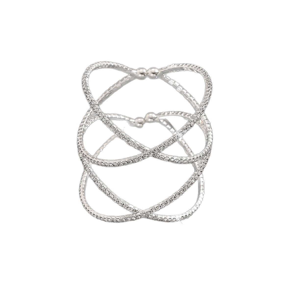 Open-ended Bracelet Full Diamond Bracelet