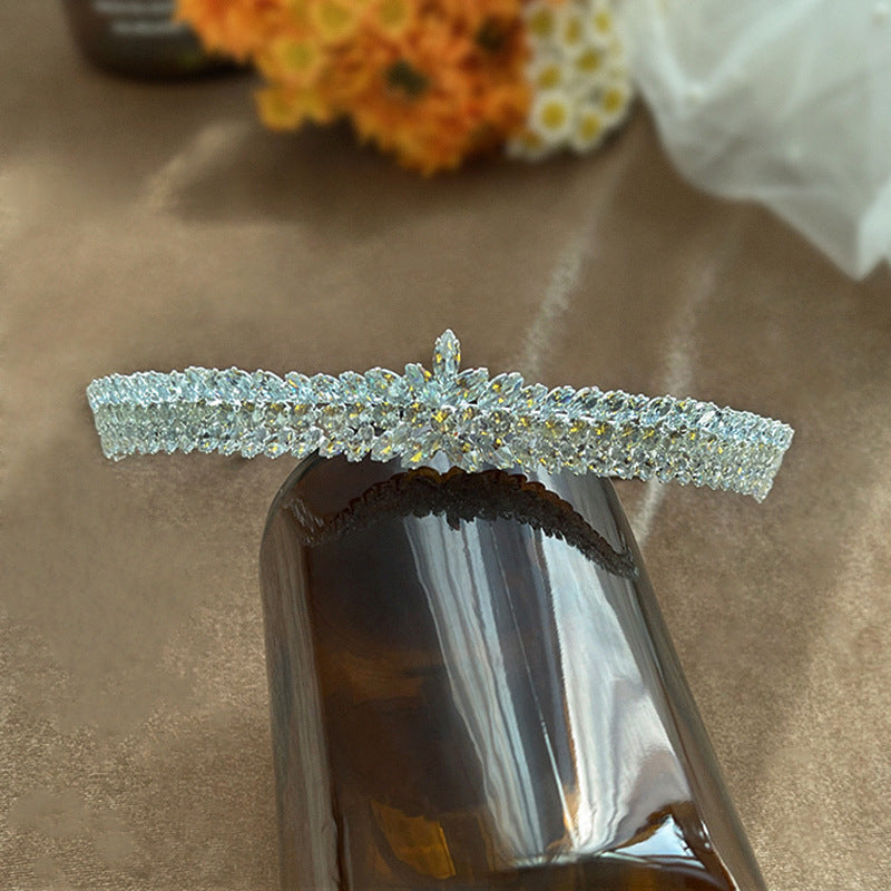 Bride Headdress Wedding Jewelry Zircon Crown
