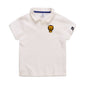 Summer Elastic Cotton Solid Color Short Sleeve  Men''s And Women''s Cartoon Polo T-shirt