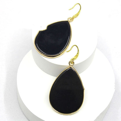 Fashion Bohemian Women's Earrings Natural Stone Amethyst Lapis Lazuli