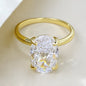 Oval Ring Female Four-claw Cold High Luxury
