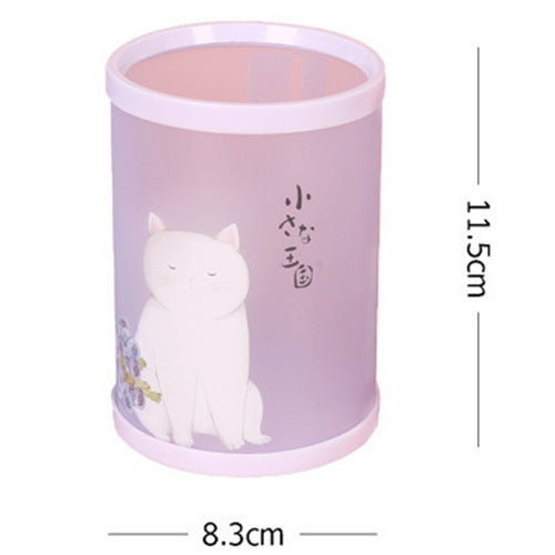 Desktop Office Storage Detachable Round Plastic Storage Cylinder