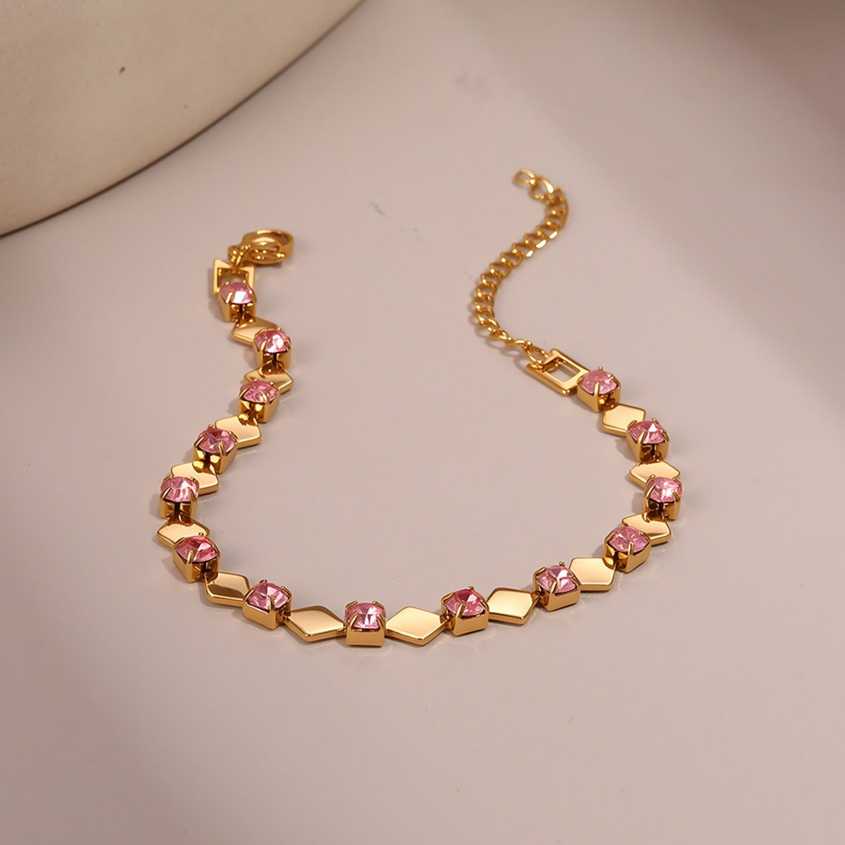 Temperamental Bracelet Color Zircon Non-fading High-grade Sense Ornament