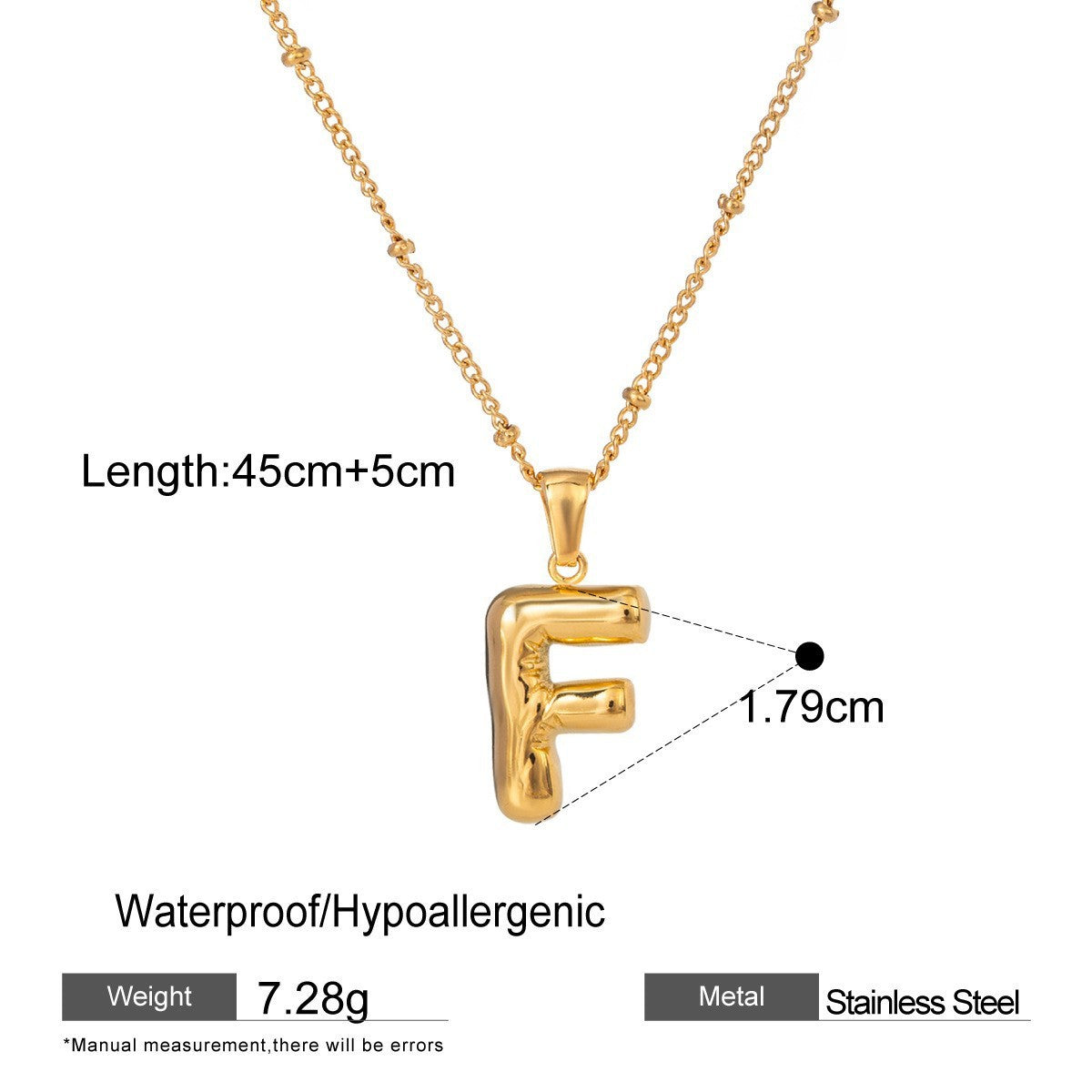 Stainless Steel Letter Necklace Advanced