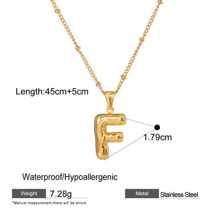 Stainless Steel Letter Necklace Advanced