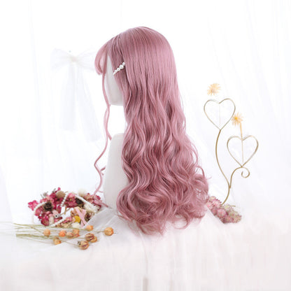 Long Curly Hair Fashion Full Headgear Air Bangs Chemical Fiber Wig