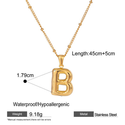 Stainless Steel Letter Necklace Advanced
