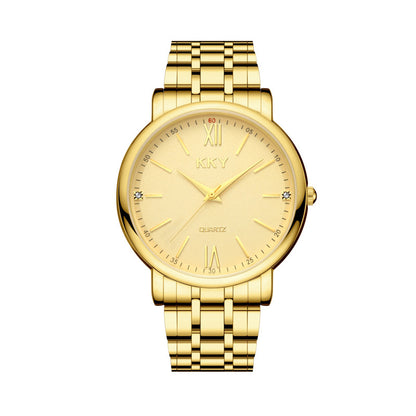 Quartz Watch Round Dial Steel Watch Sapphire Waterproof