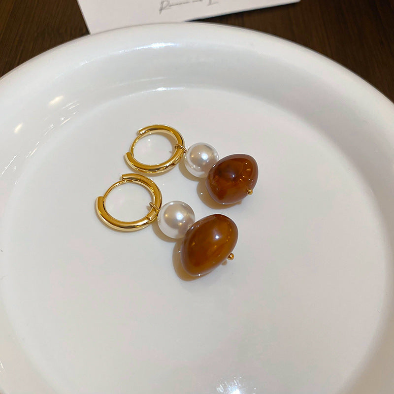 Retro Irregular Geometric Round Earrings