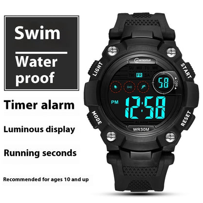 Waterproof Anti-fall Multifunctional Sports Student Electronic Watch