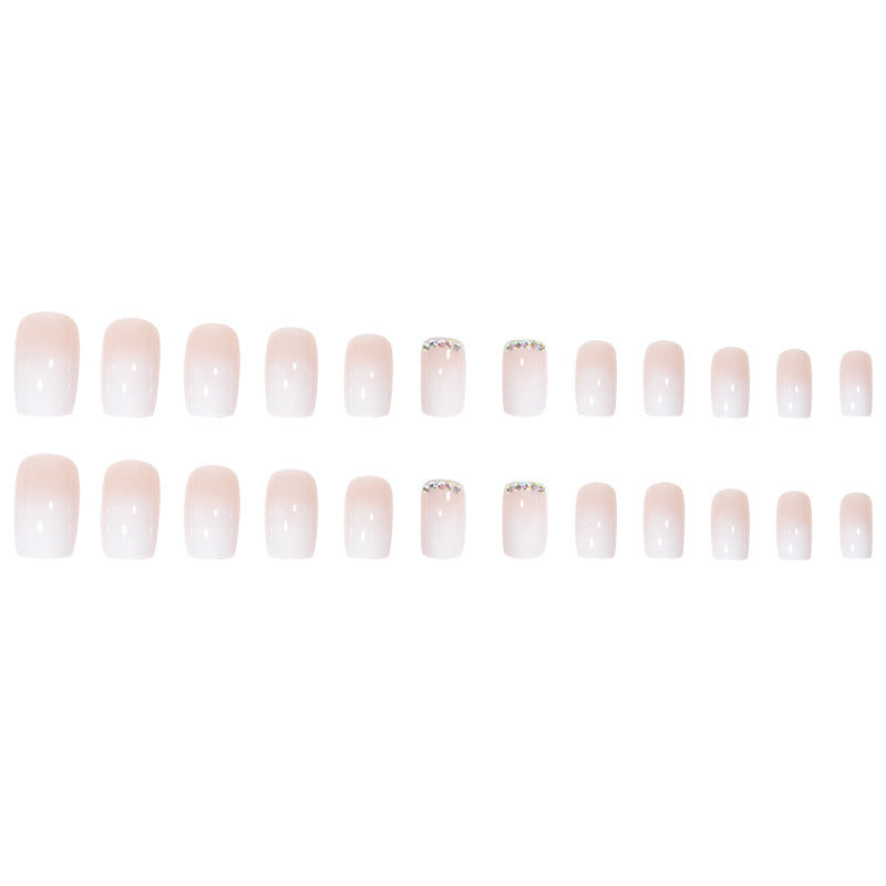 White Simple Gradient Diamond Square Head Wear Armor