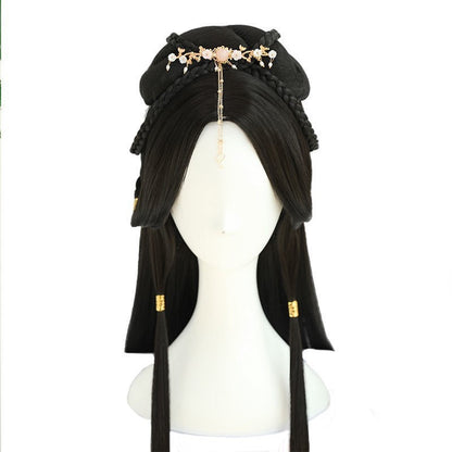 Ancient Costume Wig Female Ancient Style Han Chinese Clothing Lazy Whole Head Cover