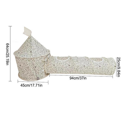 Cat Play Tunnel Folding Interactive Bunny Tent Tunnel Foldable Cat Tent Tubes Portable Indoor Outdoor Kennel Cat Tunnel Tube Toy