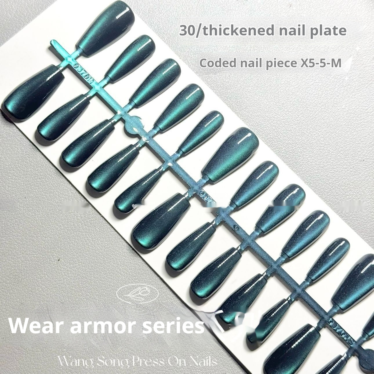 Solid Color Cat Eye 24 Blue Green Chameleon Sweet Cool Simple Wear Nail Tip