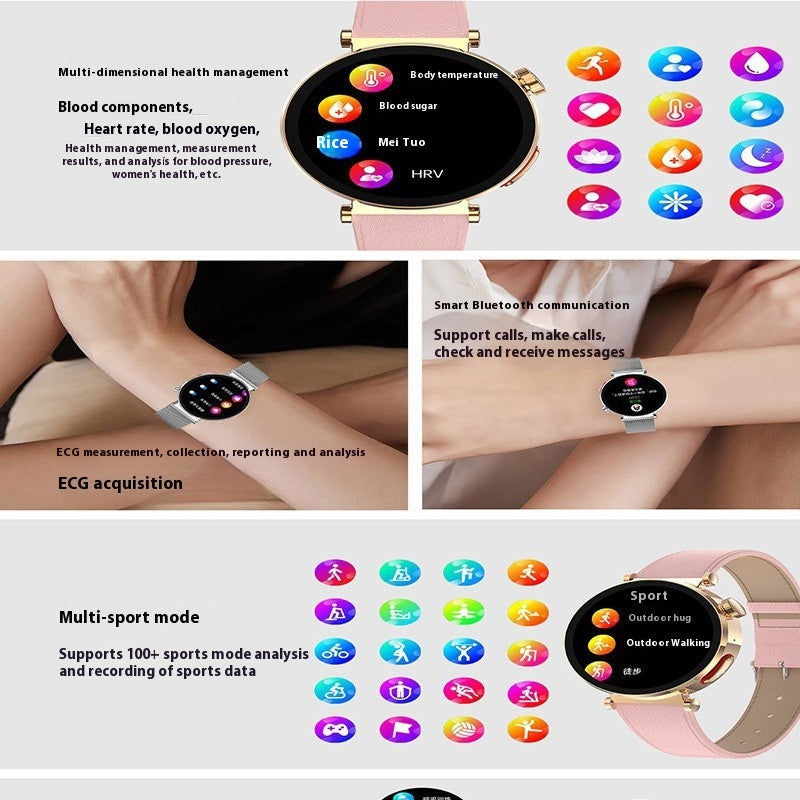 Smart Watch ET490 Sports Sleep Monitoring ECG Bluetooth Calling