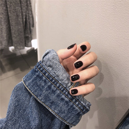 Ashionable Blue And Graffiti Pattern Wearable Fake Nails