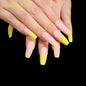 Yellow ballet shoes shape nail plate