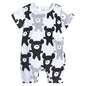 Cartoon doodle baby romper short sleeve baby jumpsuit