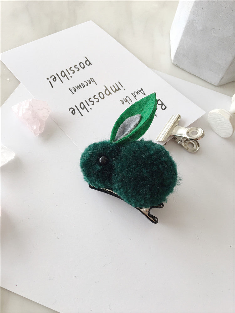 Hair ball rabbit hair ring