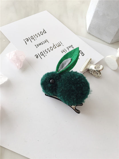 Hair ball rabbit hair ring