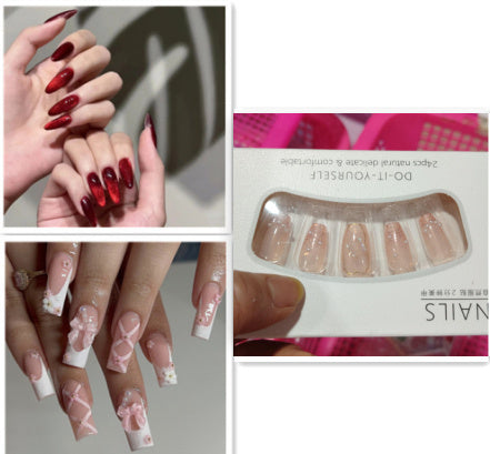 Cat's Eye Nail Patch Red Solid Color