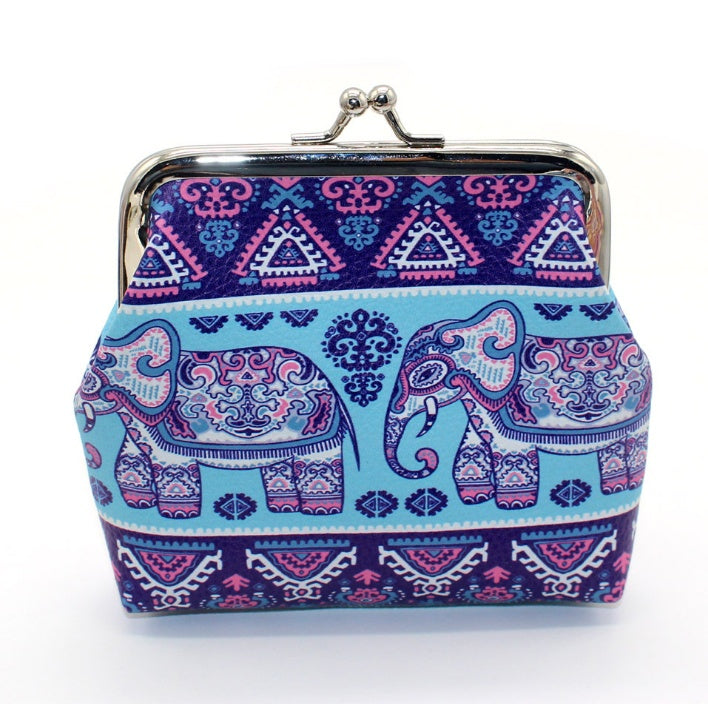 New national wind zero wallet canvas stamp coin package for lady elephant small wallet wholesale