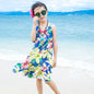 Sweet sling chiffon girls beach dress