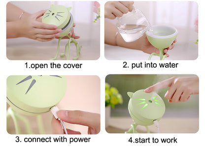 150ML Cat Ultrasonic Humidifier Aromatherapy Diffusers USB Car Air Freshener Home Mini Air Water Air Purifier Led Bulb Diffuser