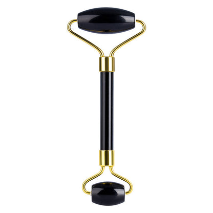 Natural Quartz Scraper Jade Roller Guasha Set Black Genuine