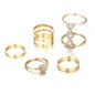Creative Glossy Simple Personality Golden Diamond Circle Ring Ring