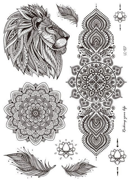 Water Henna Tattoo Sticker