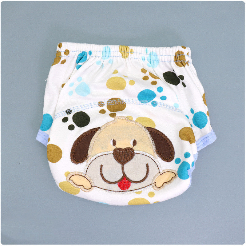 Summer Embroidered Baby Cotton Learning Pants  Diaper Pocket  Waterproof Training Pants  Leak-Proof Breathable Bread Pants