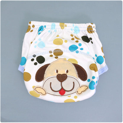 Summer Embroidered Baby Cotton Learning Pants  Diaper Pocket  Waterproof Training Pants  Leak-Proof Breathable Bread Pants