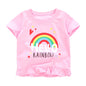 Summer New Short-Sleeved T-Shirt Knitted Pure Cotton Girl t-Shirt