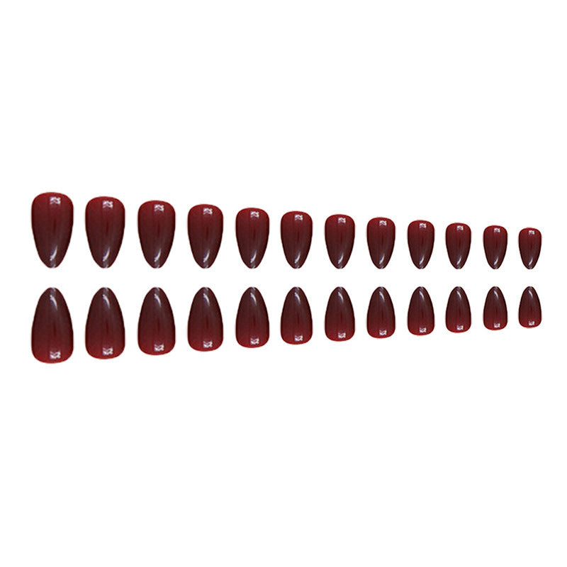 Women's Flame Red Simple Wear Nail Patch