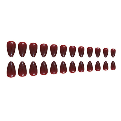 Women's Flame Red Simple Wear Nail Patch