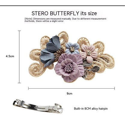 Handmade Bow Hair Accessories Barrettes Hair Ring Pearl Elegant Girl Headdress Flower