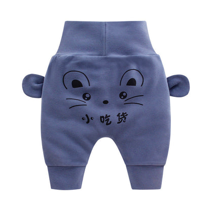Big pp baby high waist belly protection pants