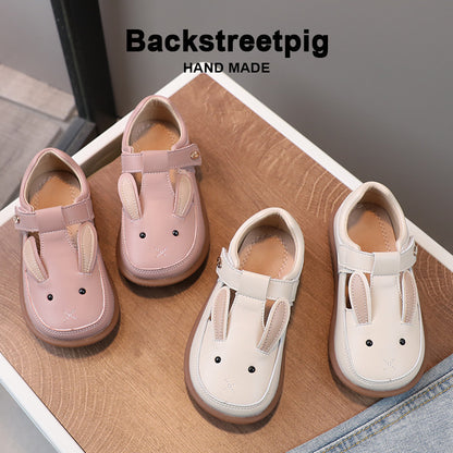 Children's Small Leather Shoes Non-slip Soft Bottom Girl Cute Princess Cartoon Shoes