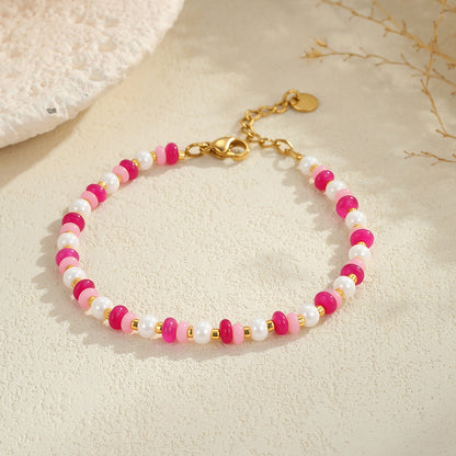 Cross-Border Sweet Resin Beaded Necklace