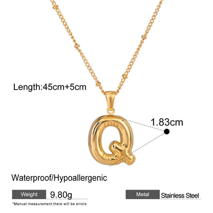 Stainless Steel Letter Necklace Advanced