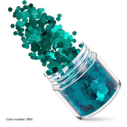 Green Manicure Set 12 Colors Mixed Nail Sequins Glitter Powder Gradient Laser Powder