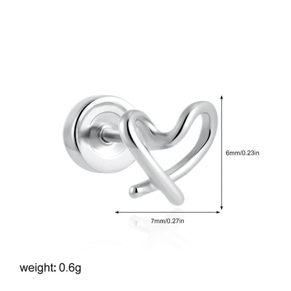 Stainless Steel 18K Gold Zircon Ear Bone Stud Titanium Steel Mini Ear Studs