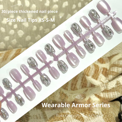 Mingchen Purple Moon Ins Cat Eye Internet Celebrity Wear Manicure