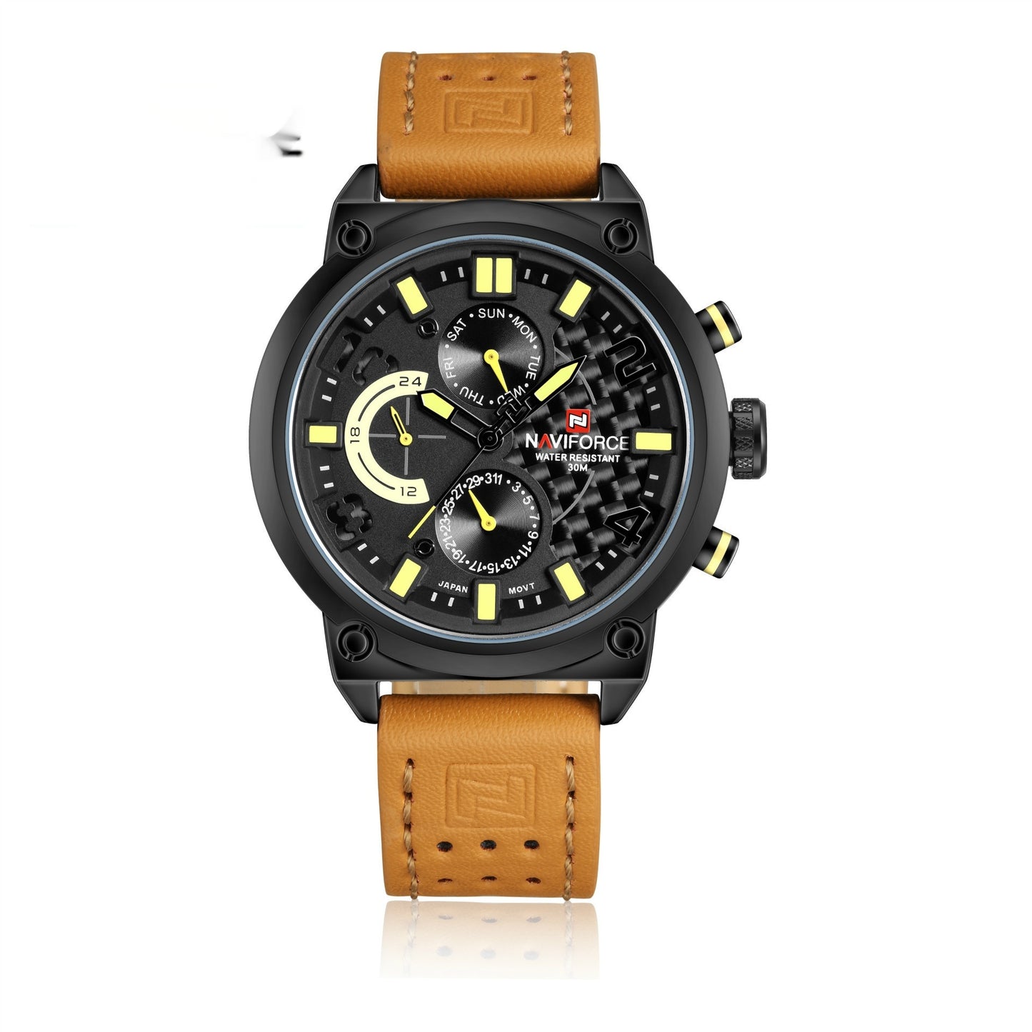 Men's Leather Belt Quartz Watch Waterproof Leisure