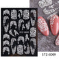 New 5D Stereo Carved Rose Nail Sticker