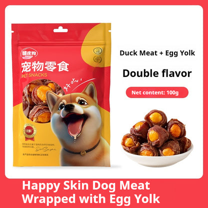 Dog Snack Egg Yolk Satisfy The Appetite Chicken Duck Meat Small Molar Training Reward Food