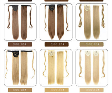 Chemical Fiber Invisible Velcro Ponytail High Temperature Wire Winding Ponytail