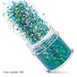 Green Manicure Set 12 Colors Mixed Nail Sequins Glitter Powder Gradient Laser Powder